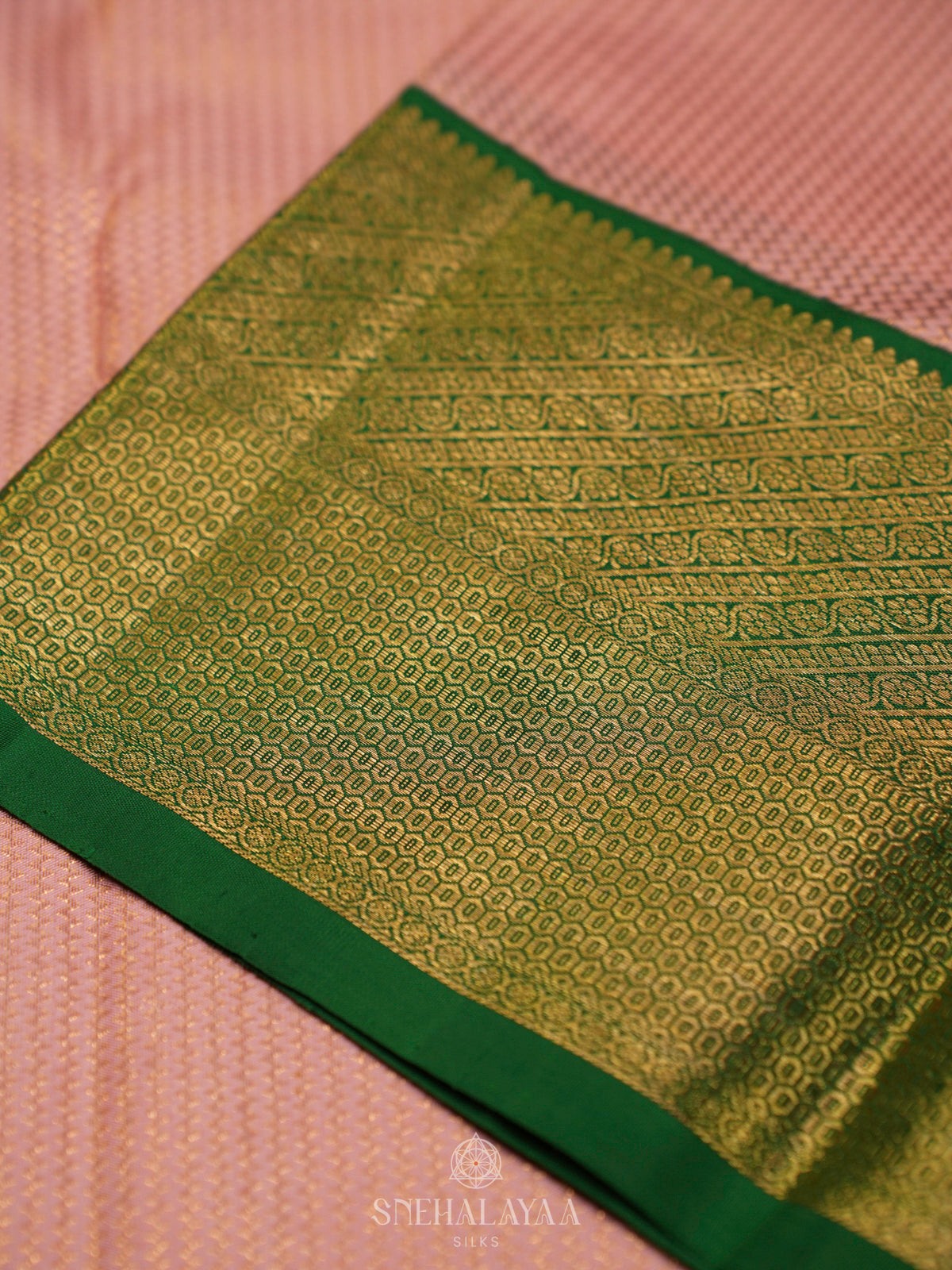 Peach Kanjivaram Silk Saree