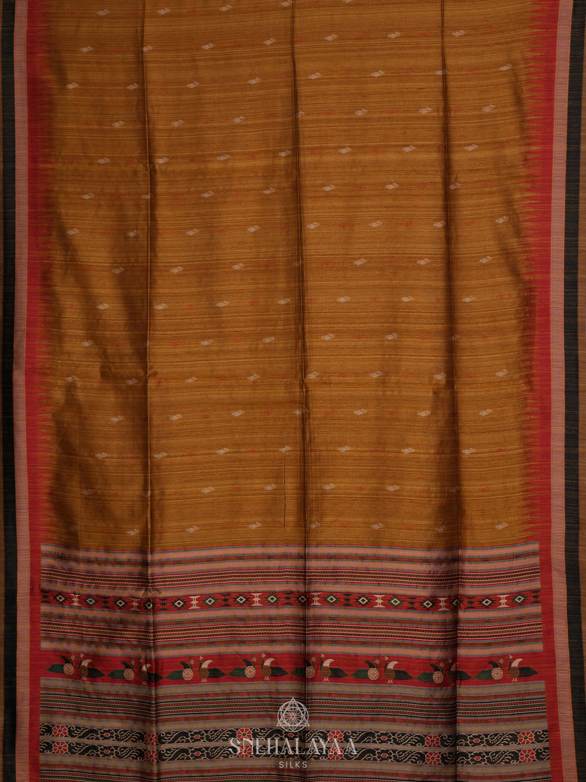 Mustard Munga Tussar Saree