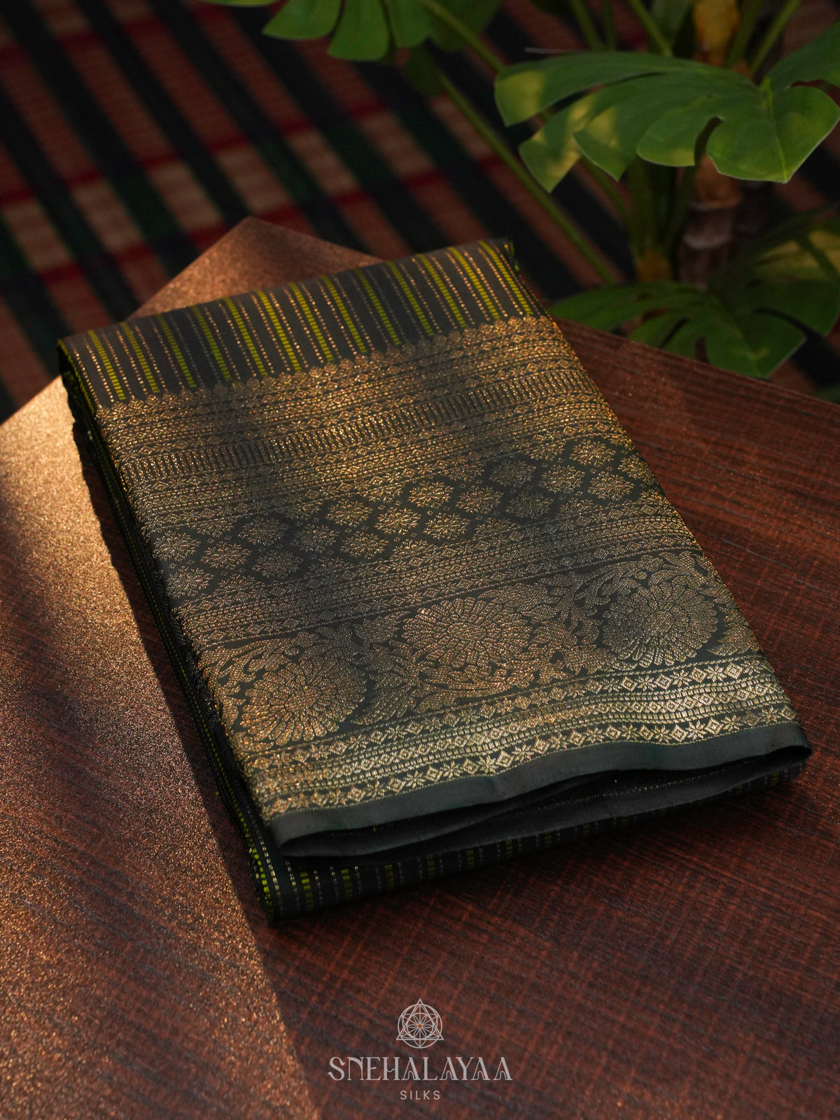 Black Kanjivaram Silk Saree