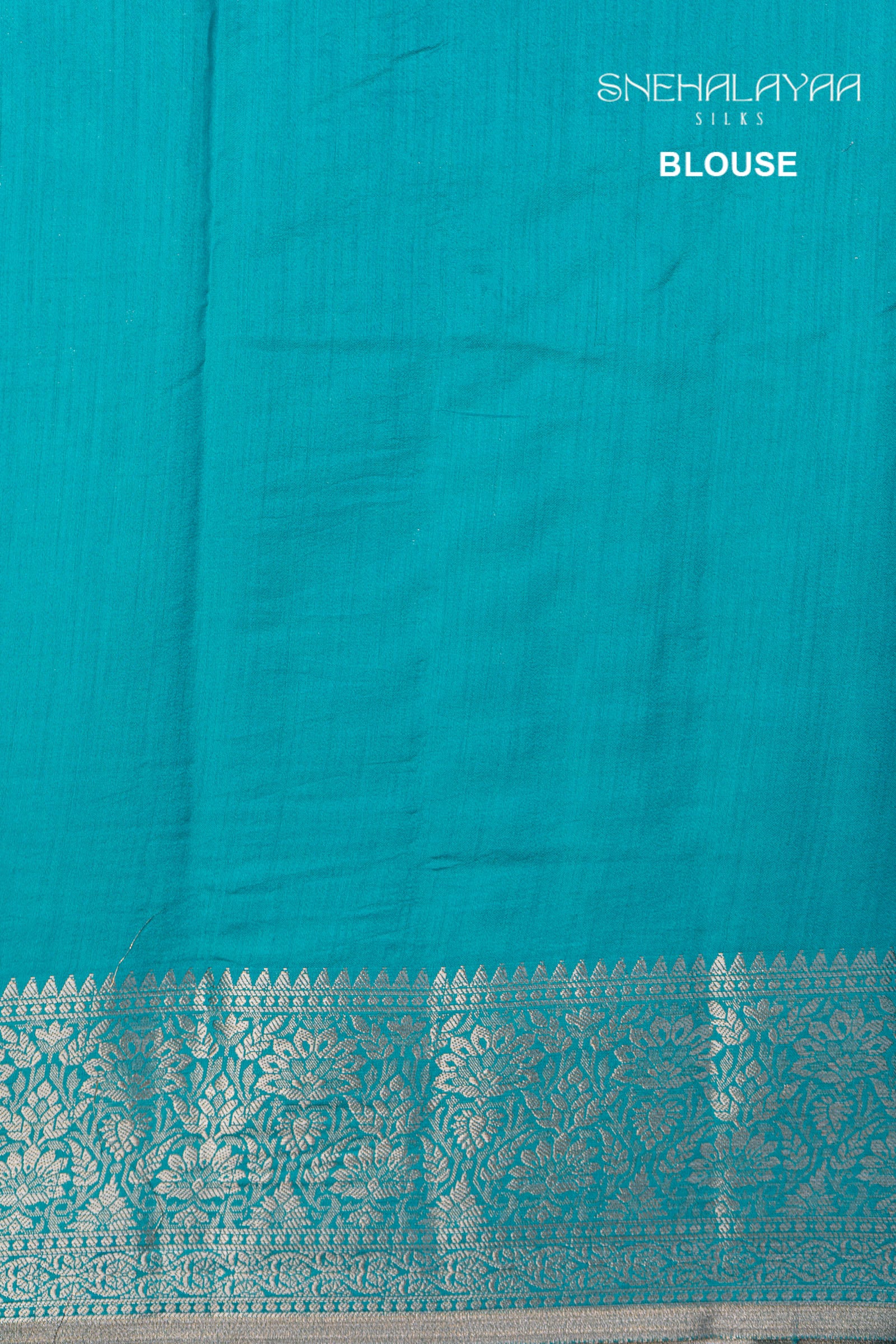 Cerulean Blue Banaras Dupion Silk Saree