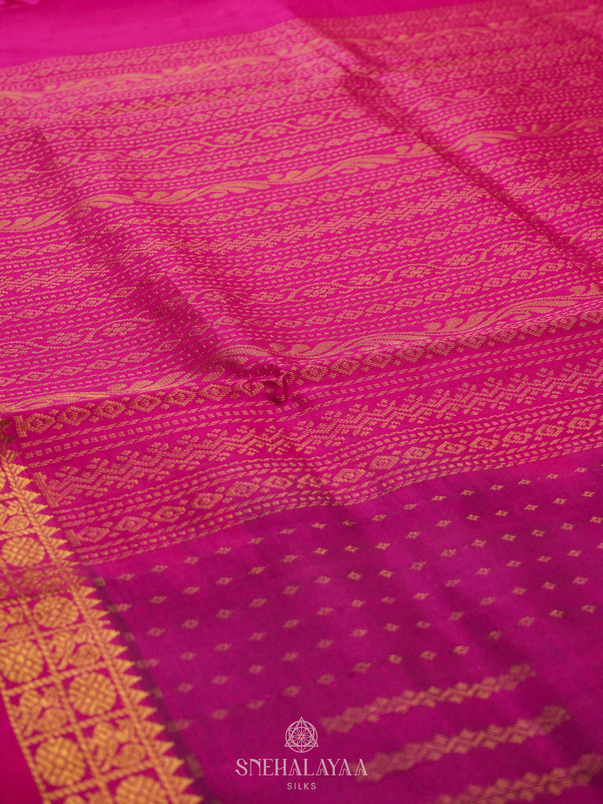 Violet Kanchi Silk Cotton Saree