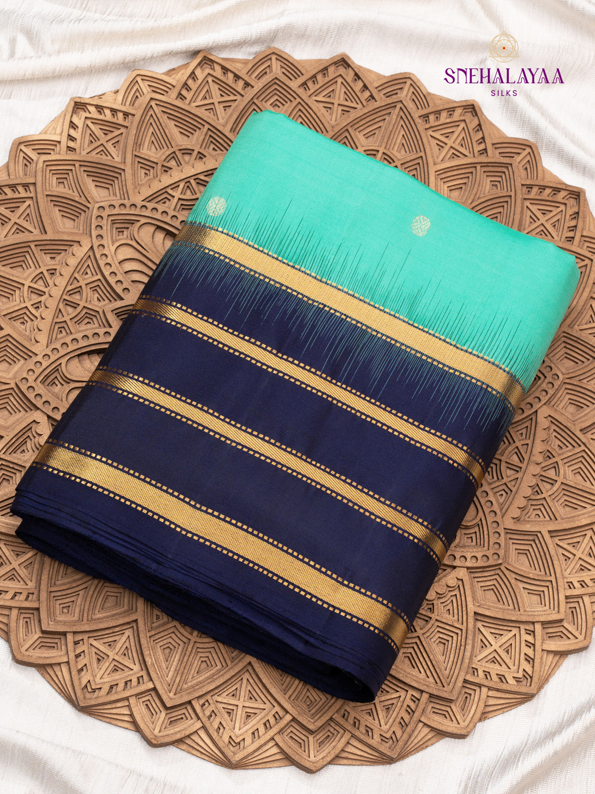 Aqua Blue Kanjivaram SIlk Saree