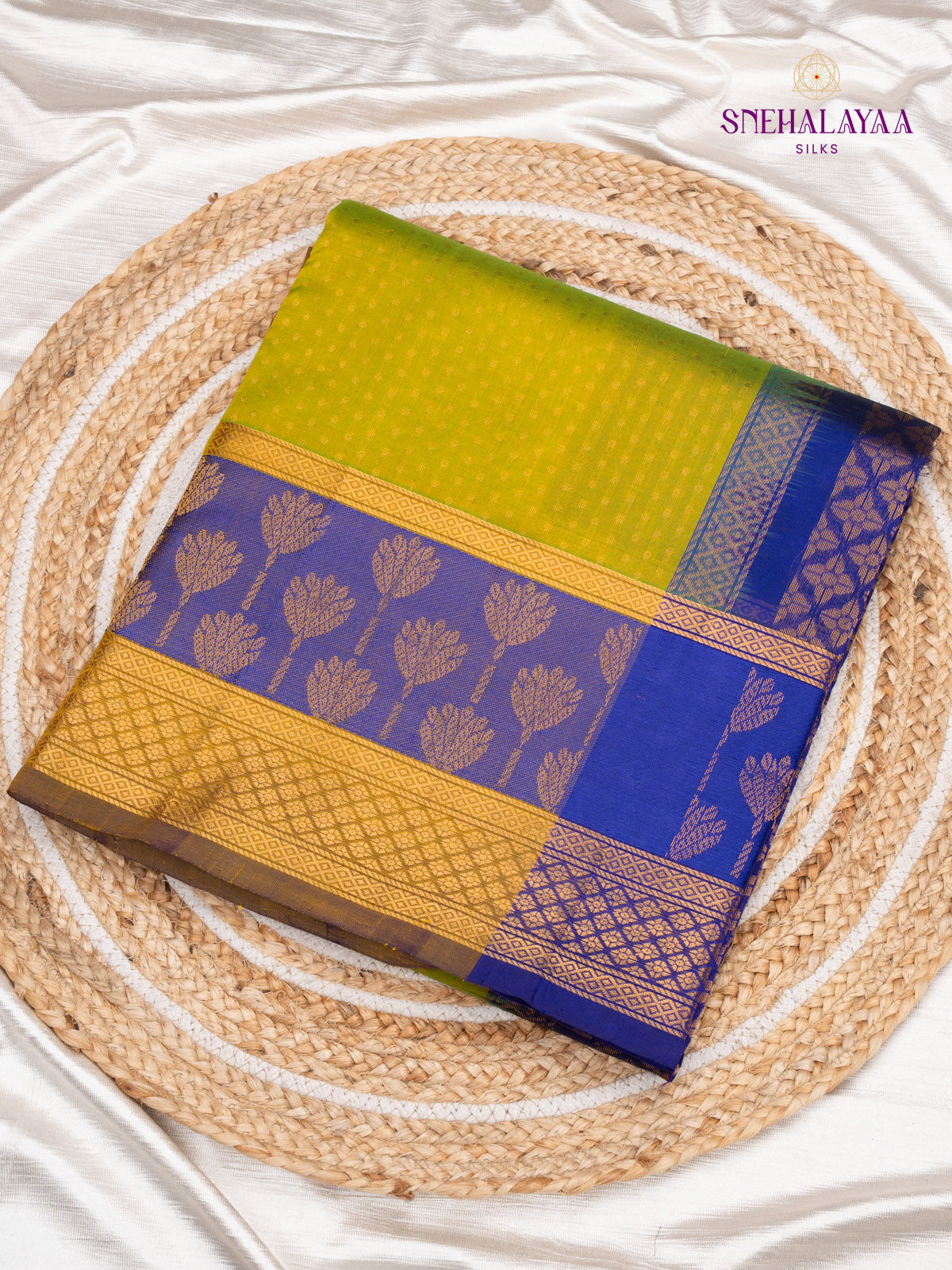 Yellow Kanchi Silk Cotton Saree