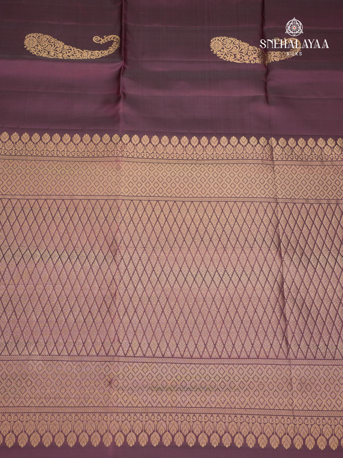 BPurple Kanjivaram Soft Silk Saree