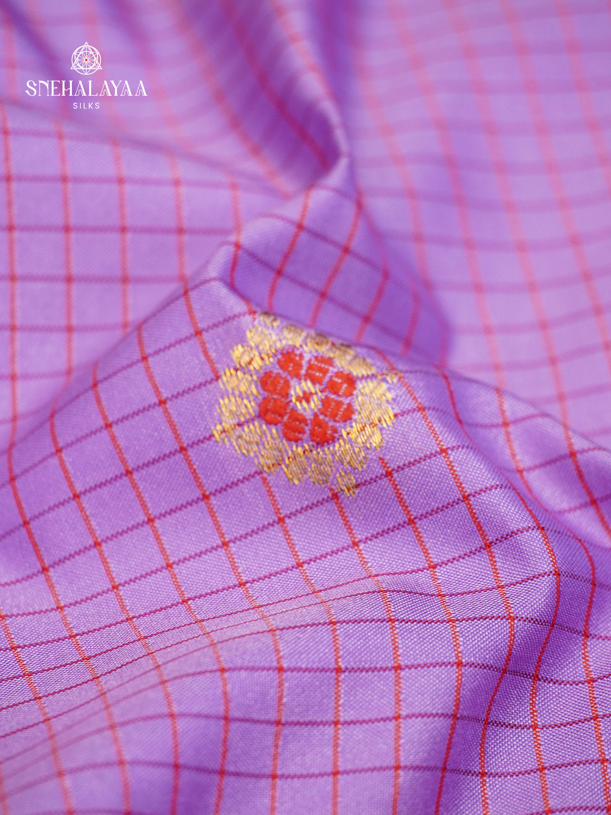 Lavender Gadwal Silk Saree