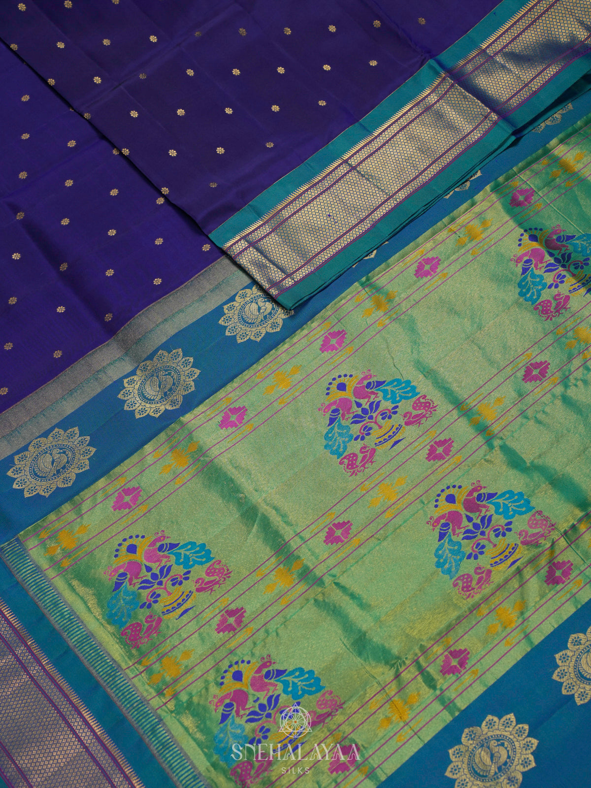 Royal Blue Kanjivaram Silk Saree
