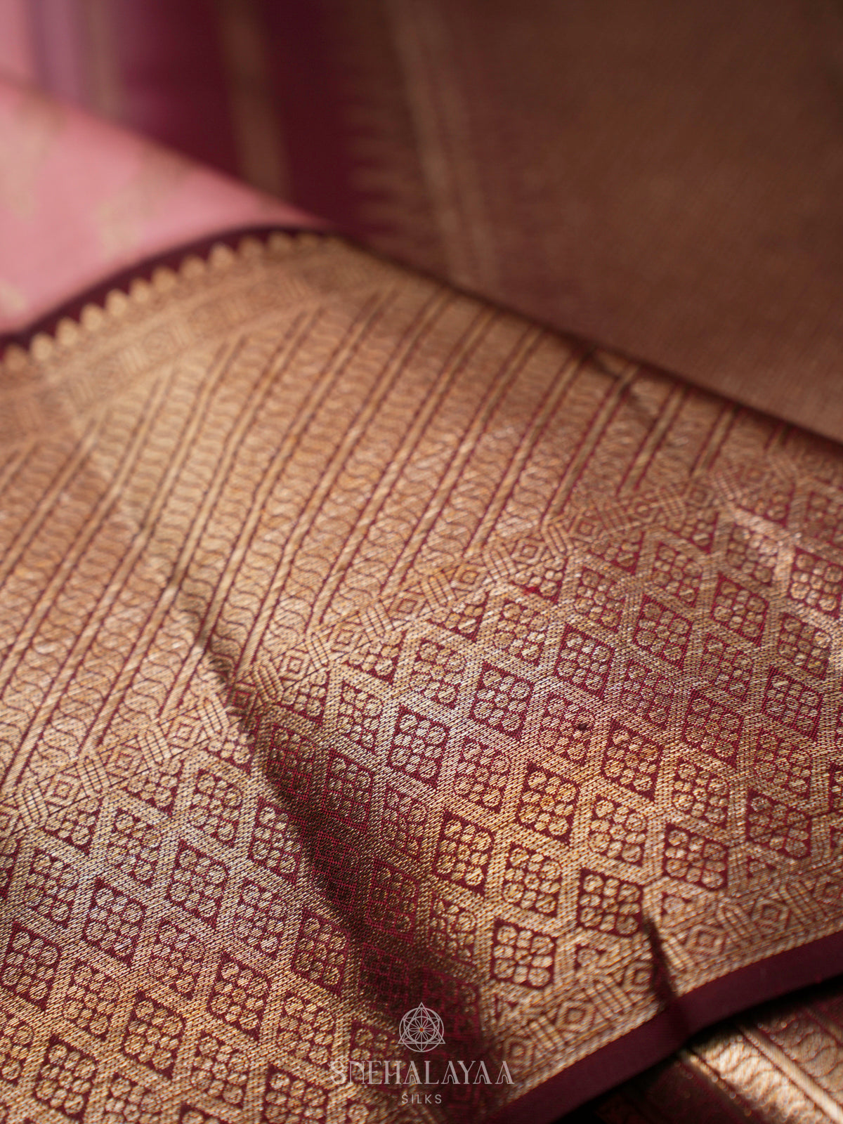 Pale Pink Kanjivaram Silk Saree