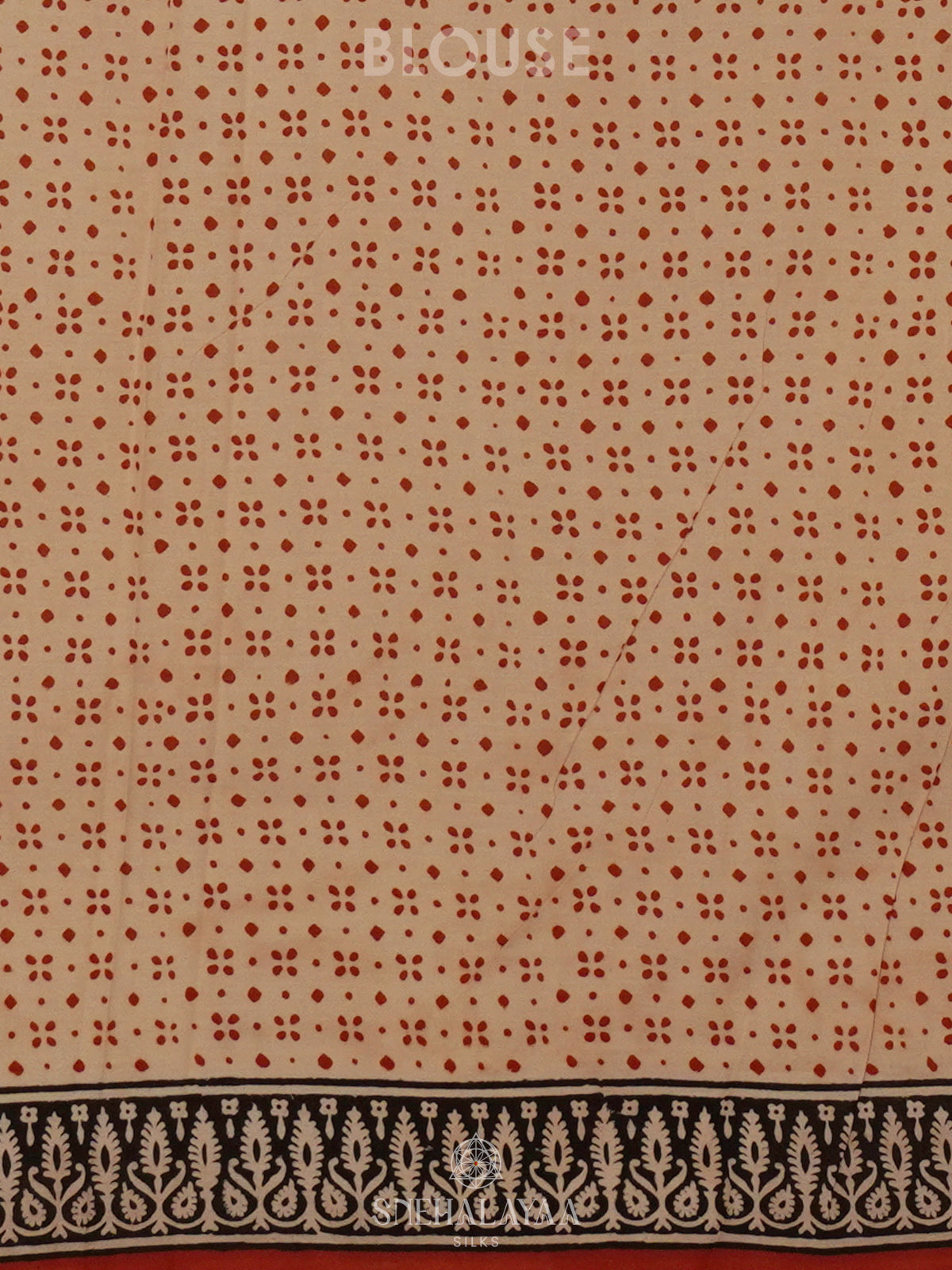 Off White Jaipur Cotton Saree