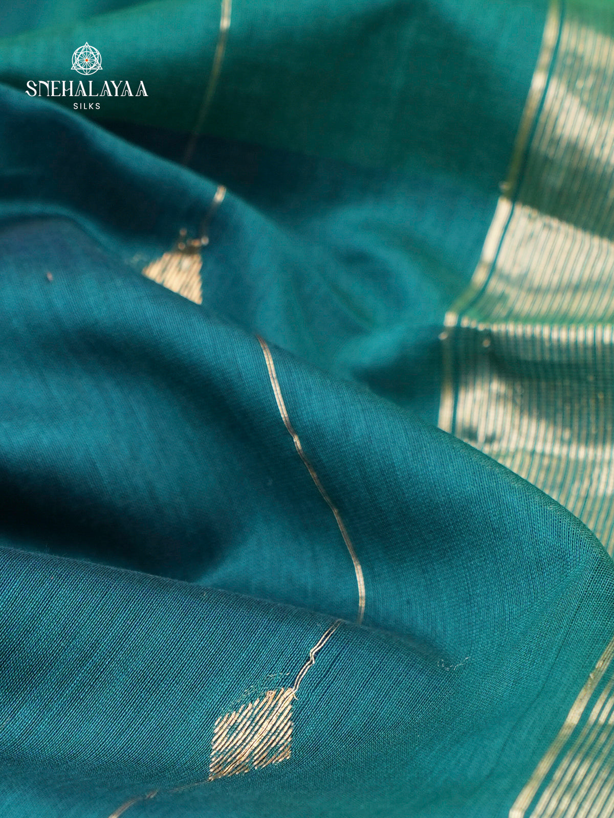Blue Maheshwari Silk Cotton Saree