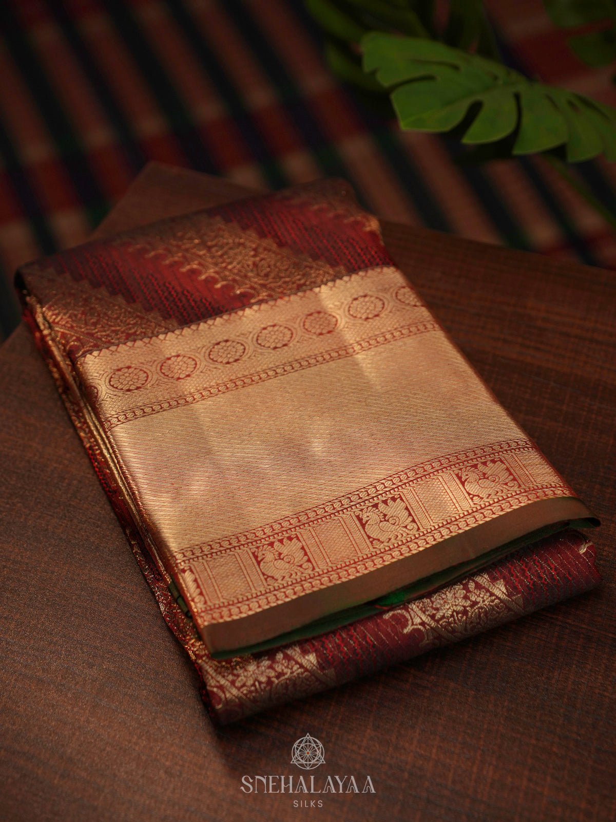Maroon Kanjivaram Silk Saree