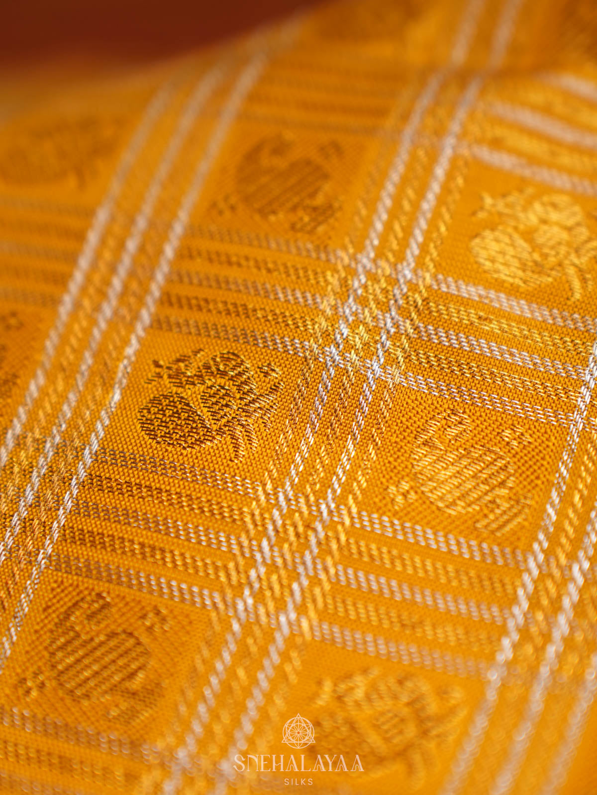 Mango Yellow Kanjivaram Silk Saree