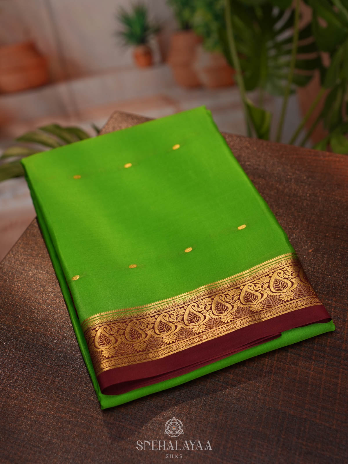 Green Mysore Silk Saree
