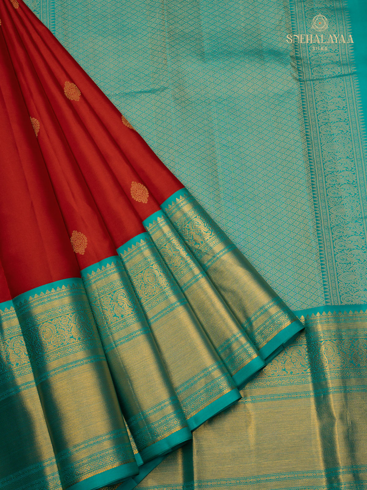 Maroon Korvai Kanjviaram Silk Saree
