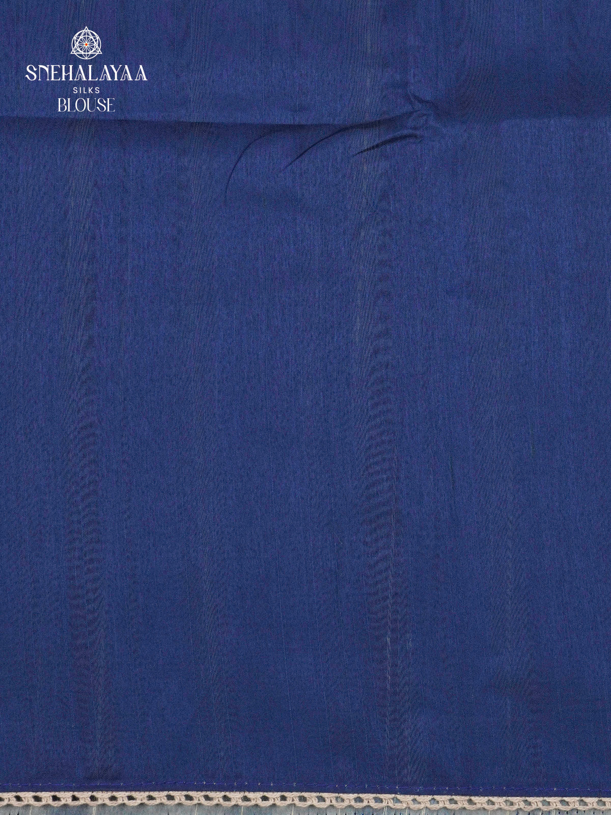 Navy Blue Raw Silk Embroidery Saree