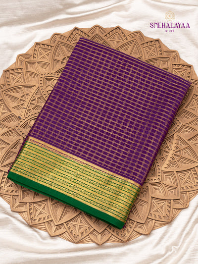 Violet Mysore Silk Saree
