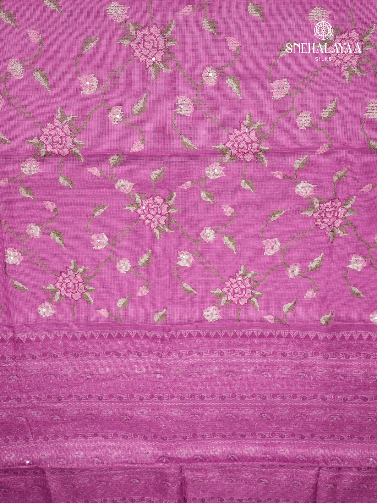 Violet Kota Embroidery Saree