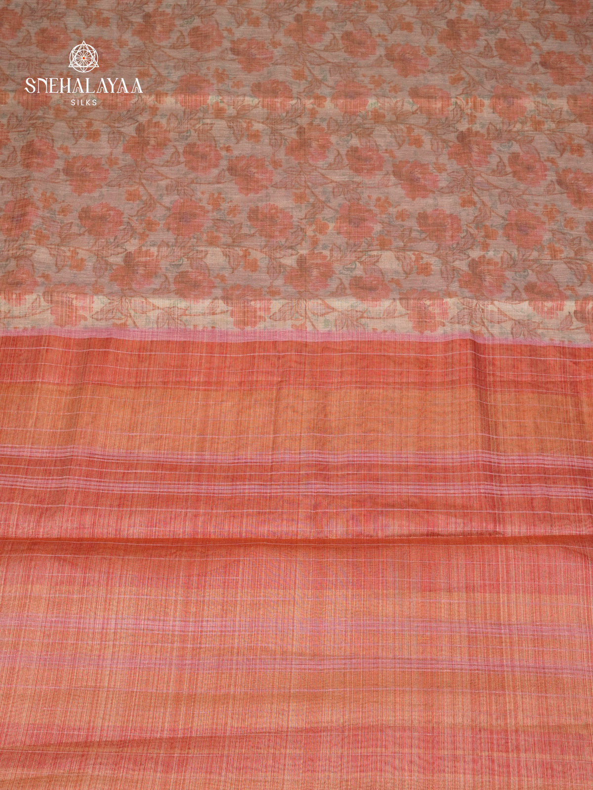 Beige Linen Tissue Saree