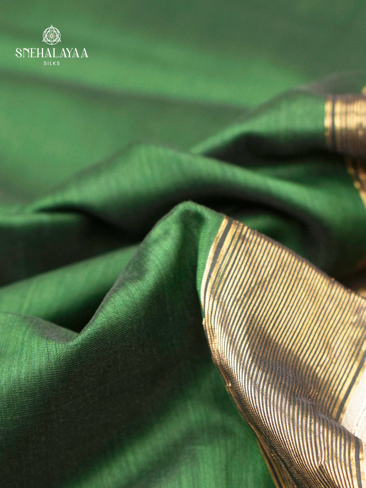 Emerald Green Mageshwari Silk Cotton Saree