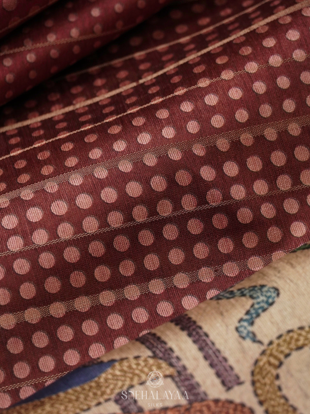 Magenta Munga Tussar Saree