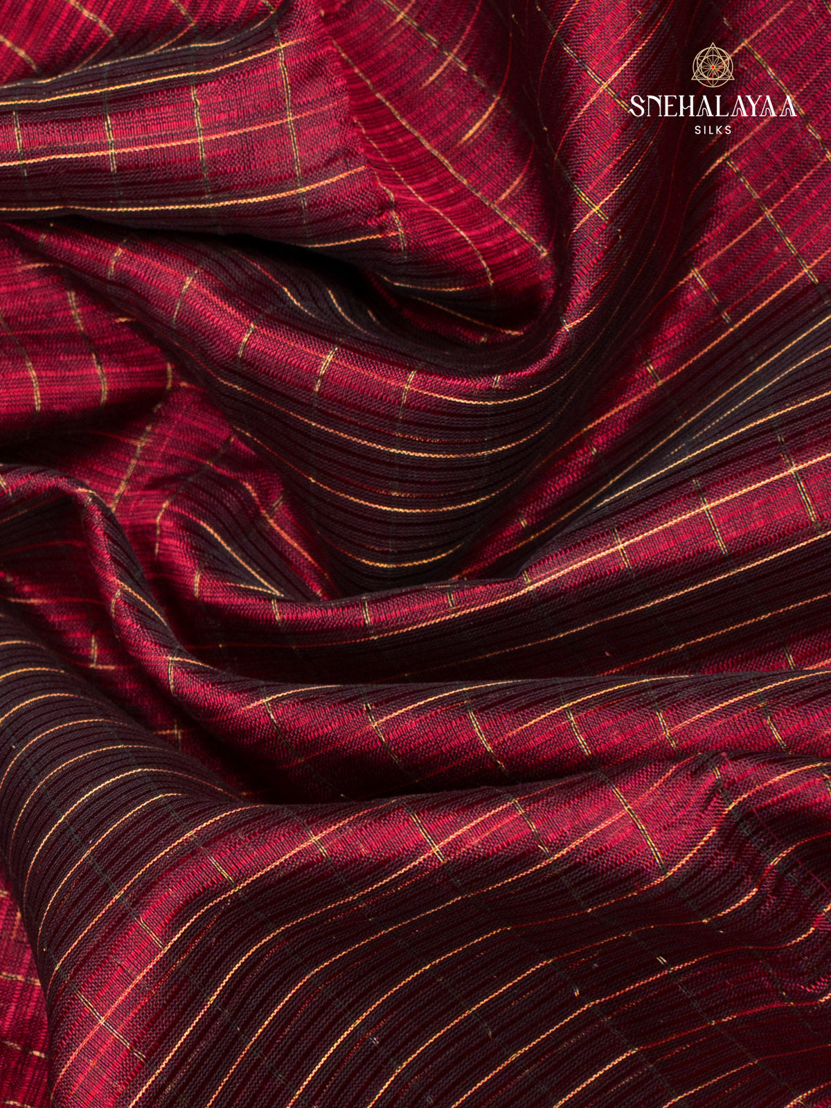 Maroon Mangalagiri Silk Cotton Saree