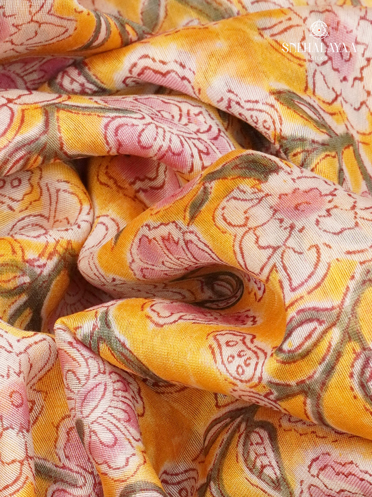 Yellow Chanderi Saree