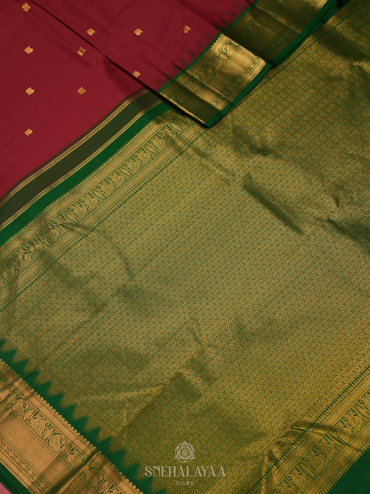 Maroon Kanjivaram Silk Saree