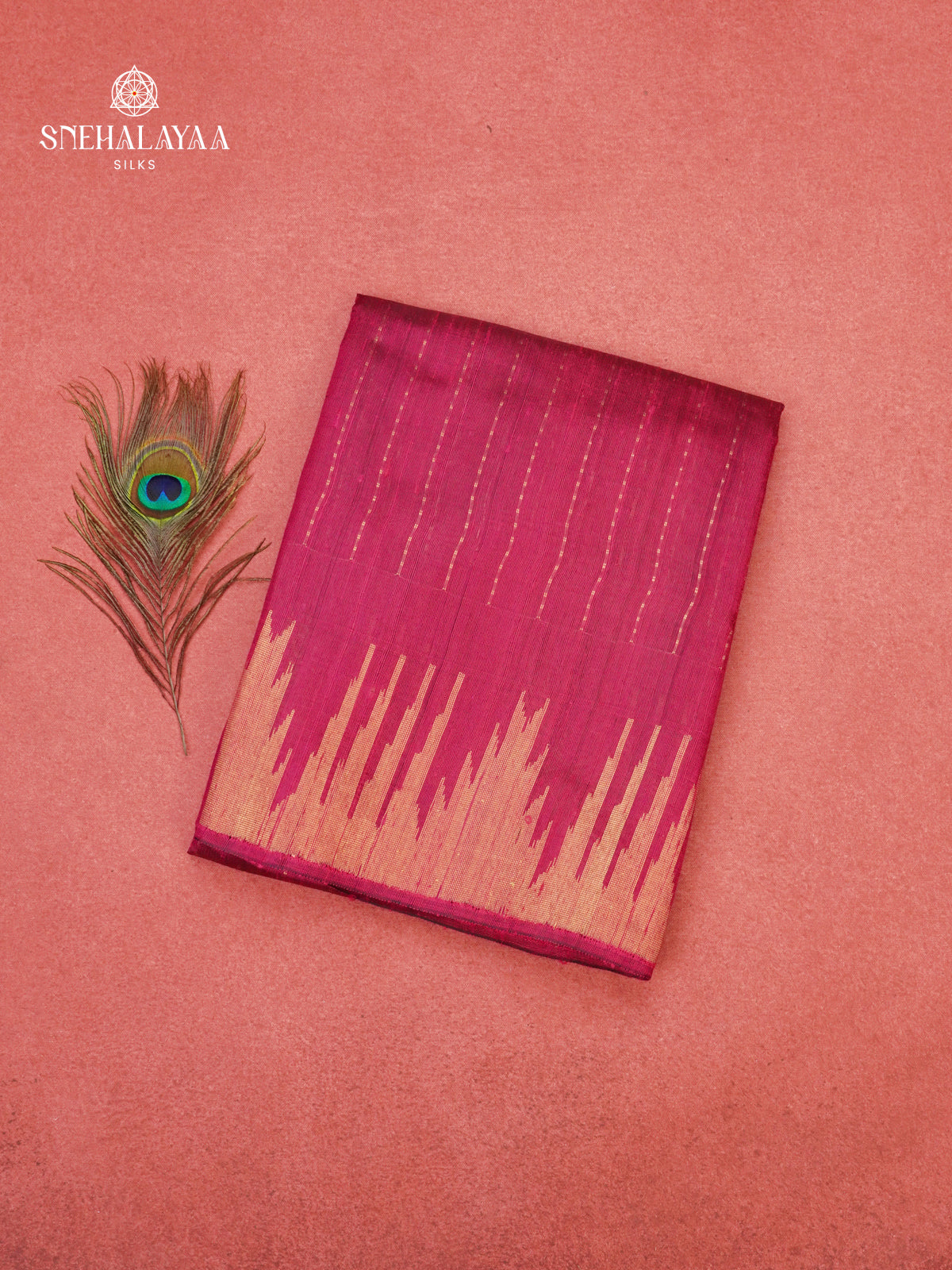 Pink Dupion Silk Saree