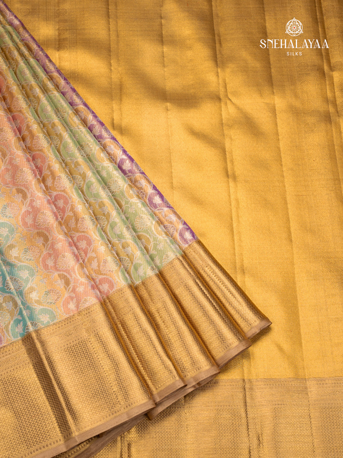 Sandal Tissue Kanjivaram Silk Saree