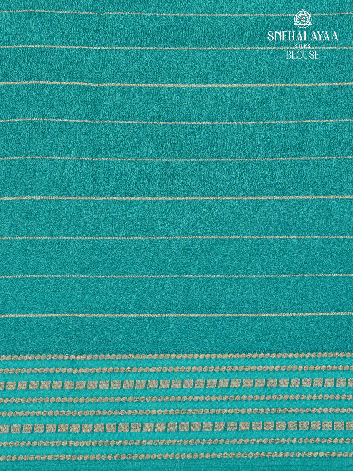 Peacock Blue Dola Silk Saree
