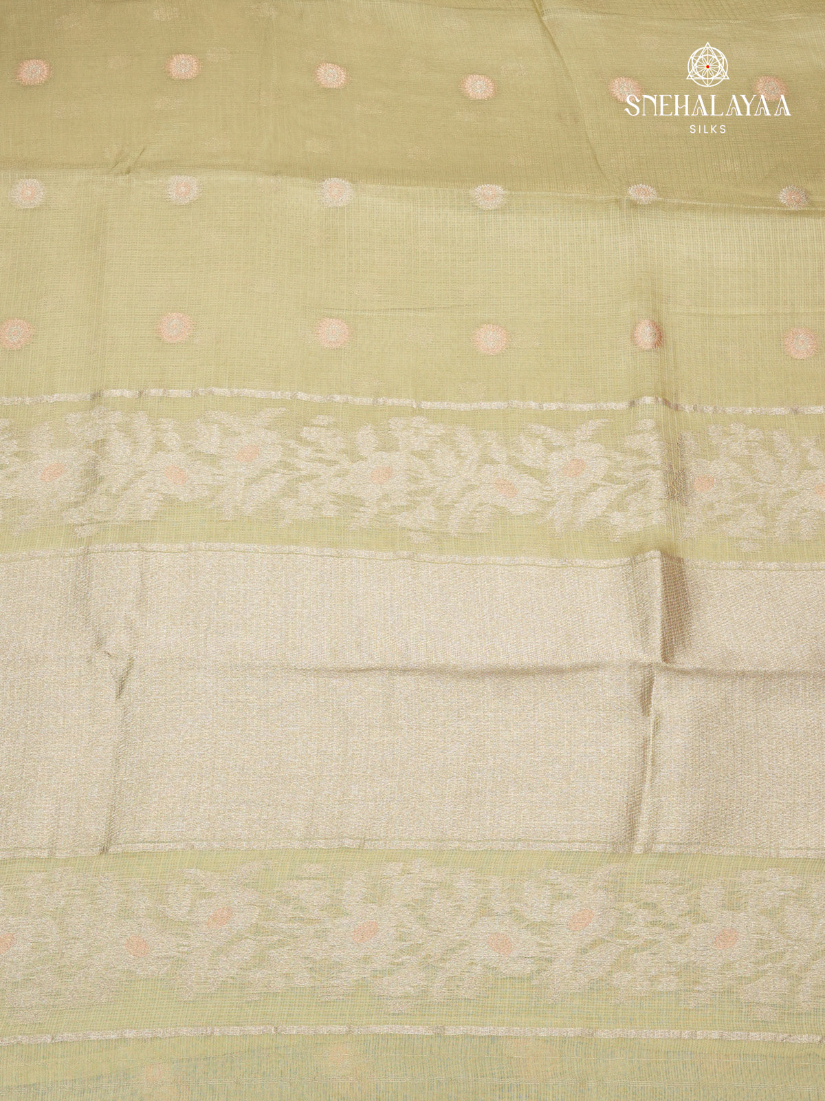 Mehendi Green Banaras Silk Saree