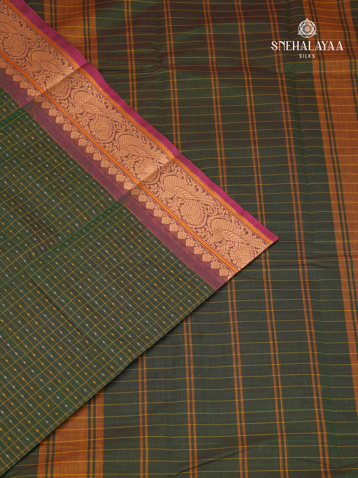 Green Chettinad Cotton Saree