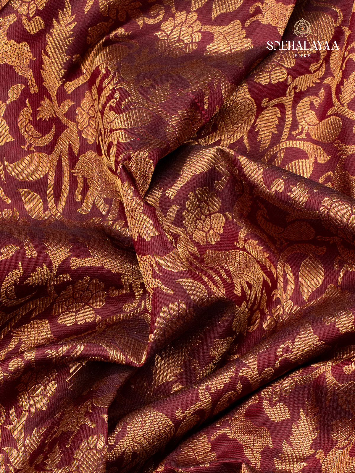Maroon Kanjivaram Silk Saree