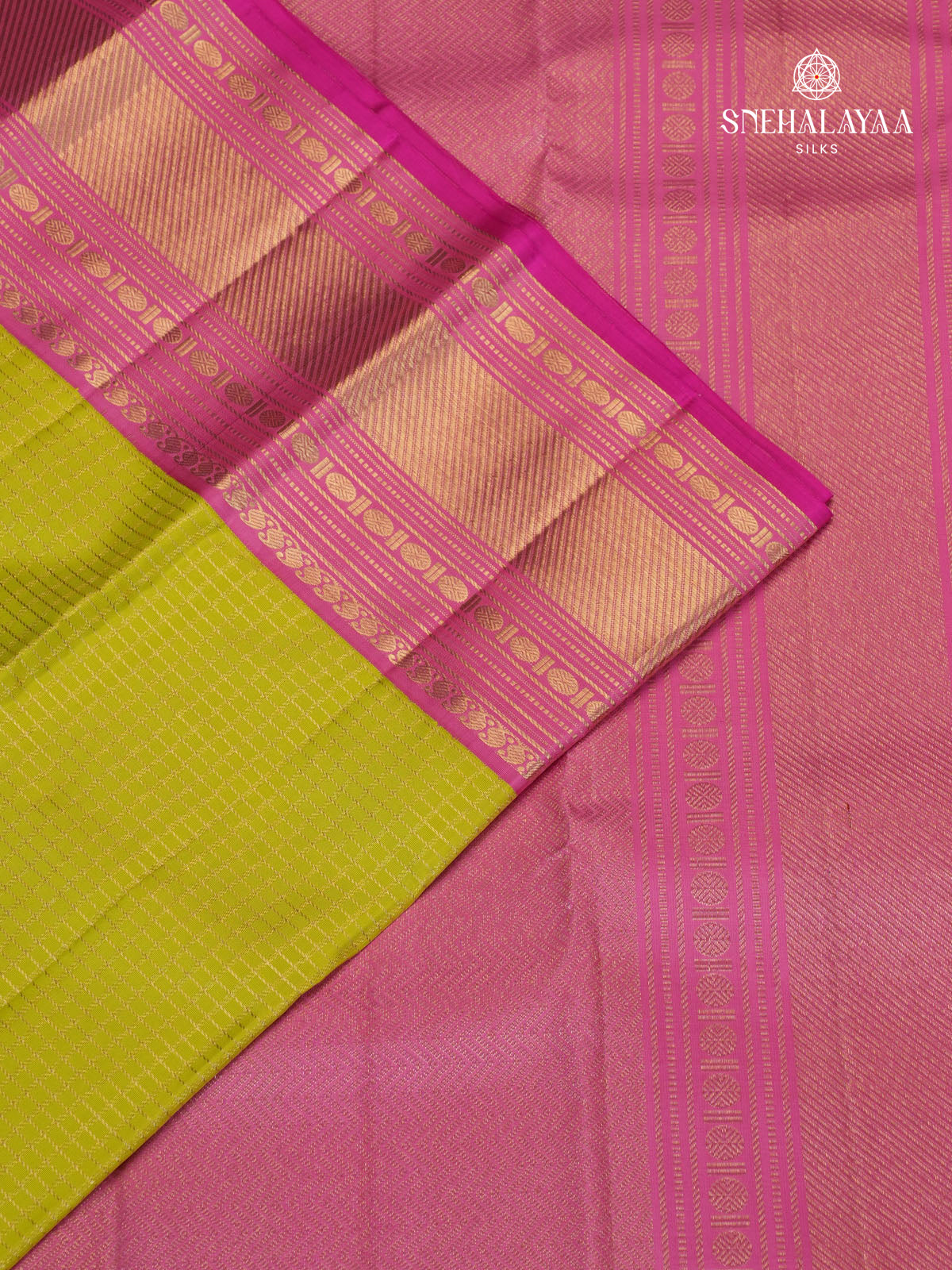 Parrot Green Kanjivaram Silk Saree