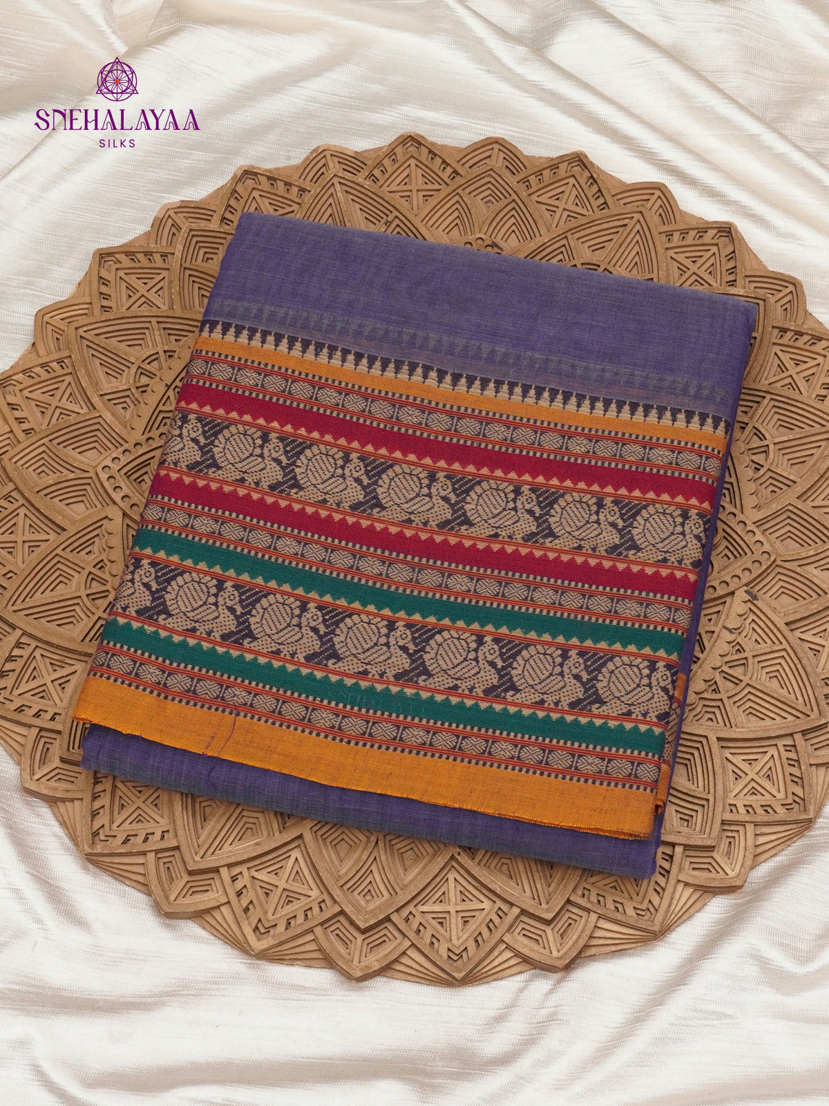 Blue Narayanpet Cotton Saree