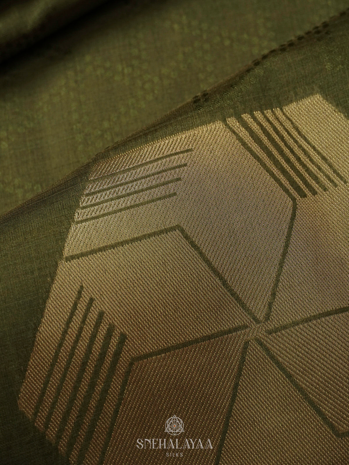 Olive Green Jute Saree