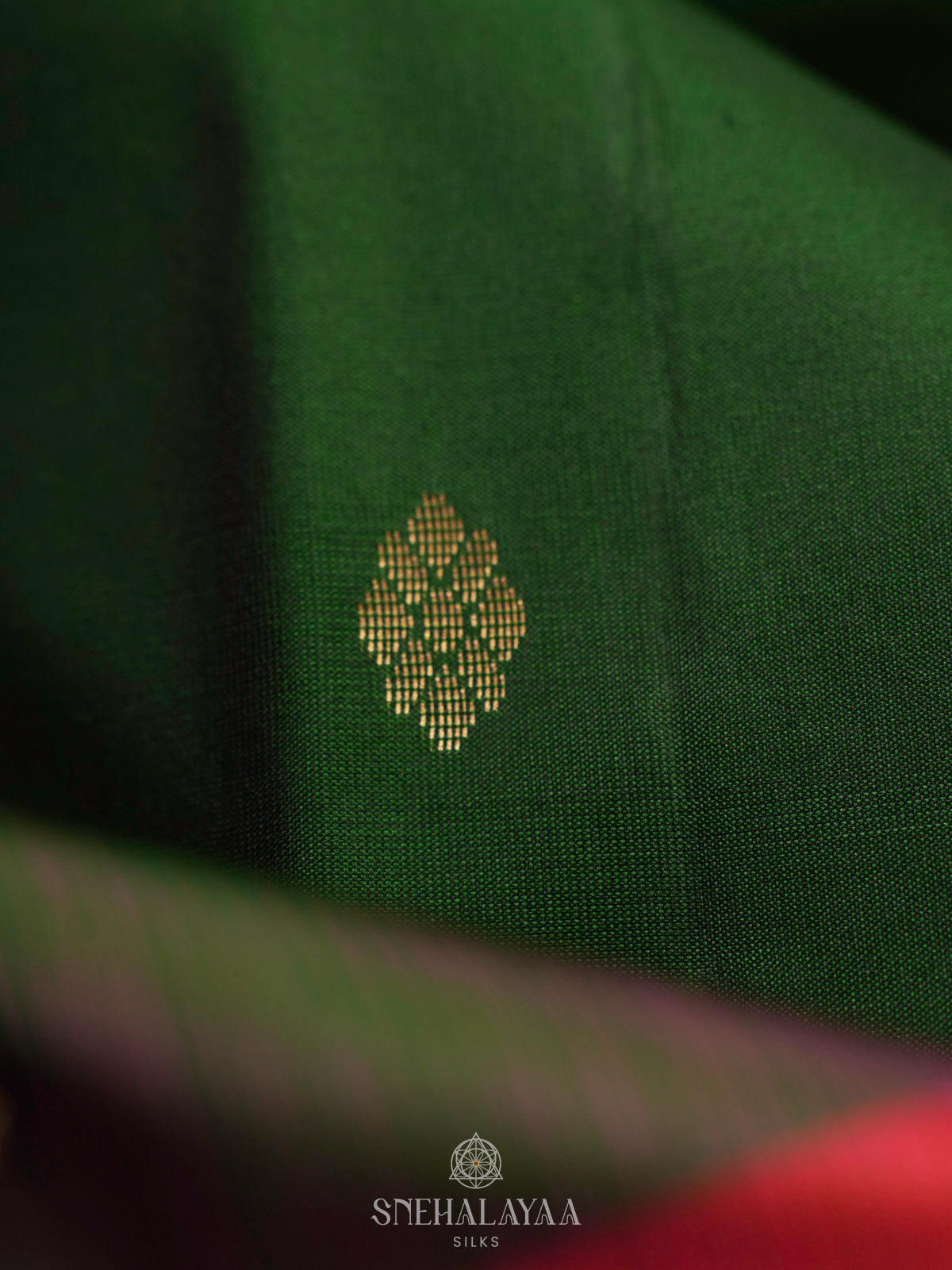 Forest Green Kanjivaram Silk Saree