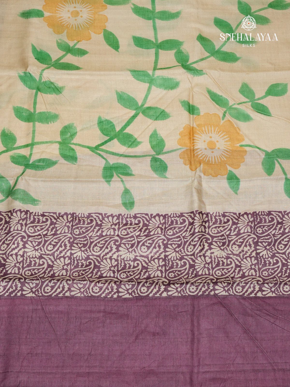Sandal Tussar Saree