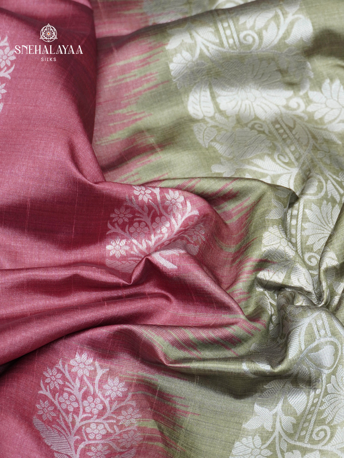 Pastel Pink Jute Saree