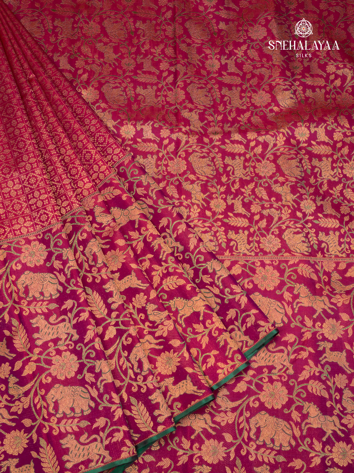 Magenta Pink Kanjivaram Silk Saree
