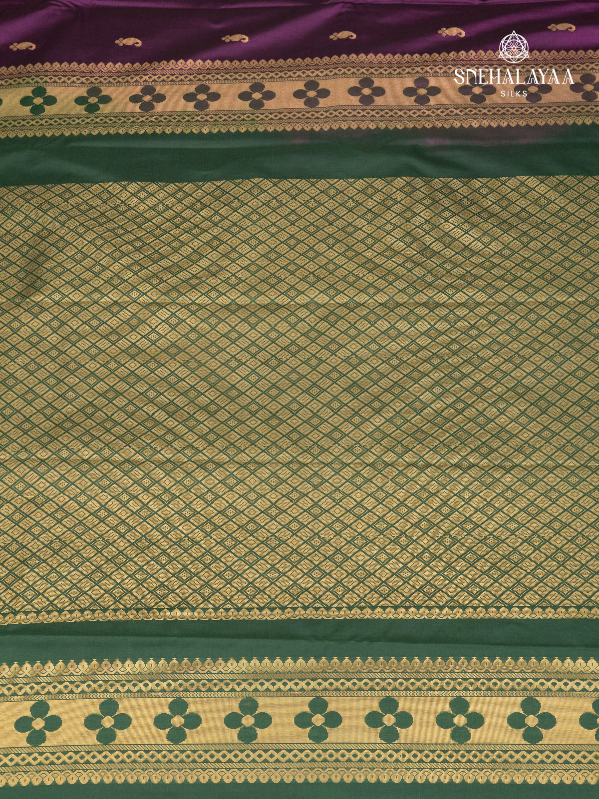 Purple Gadwal Silk Saree