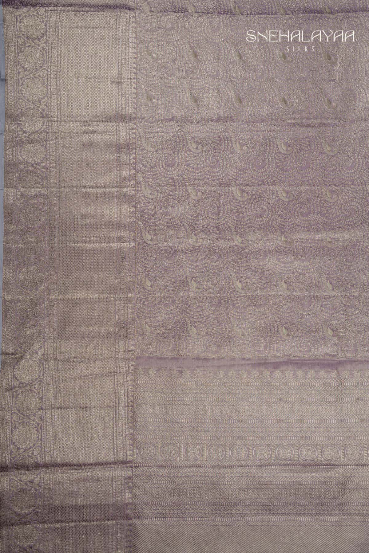 Lilac Kancheevaram Tissue Silk Saree