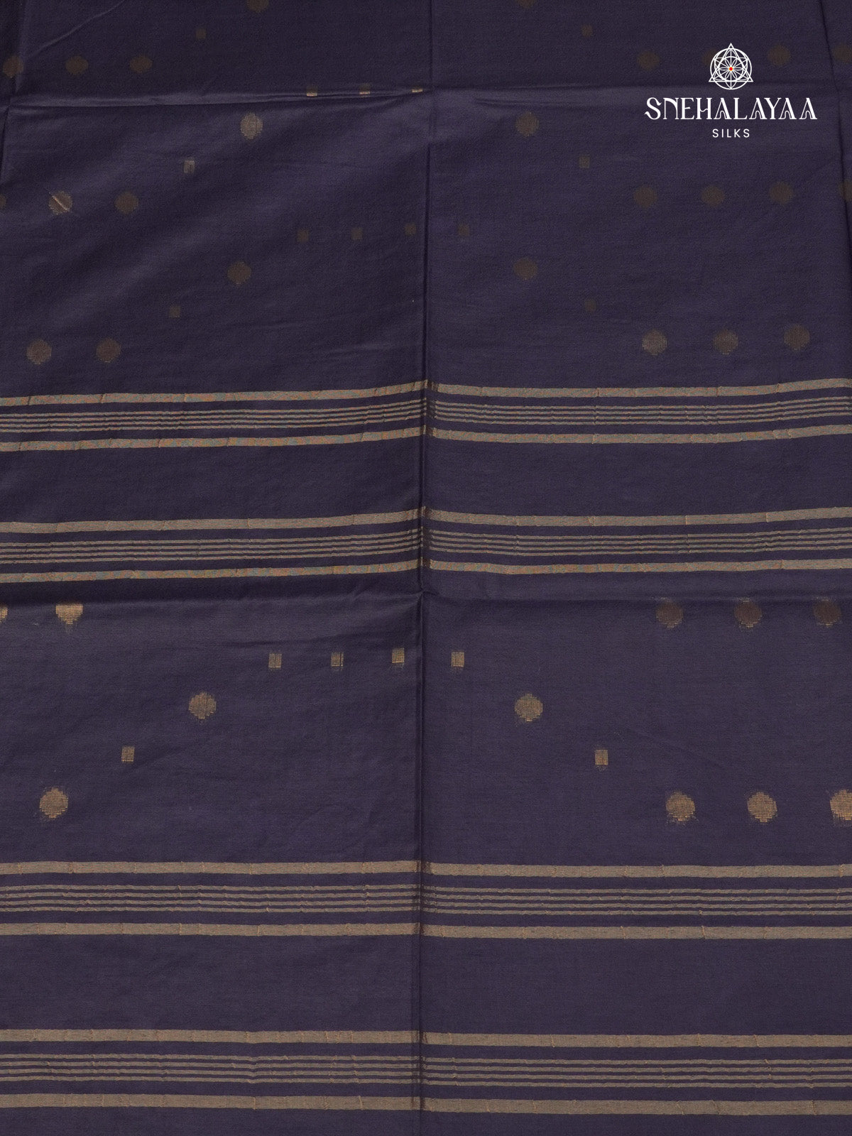 Indigo Blue Bamboo Silk Saree