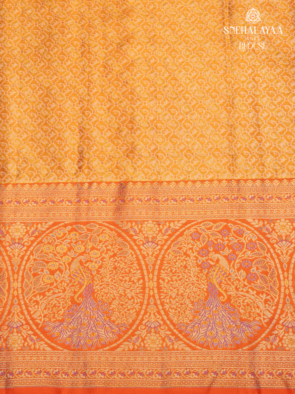 Peach Pink Kanjivaram Silk Saree