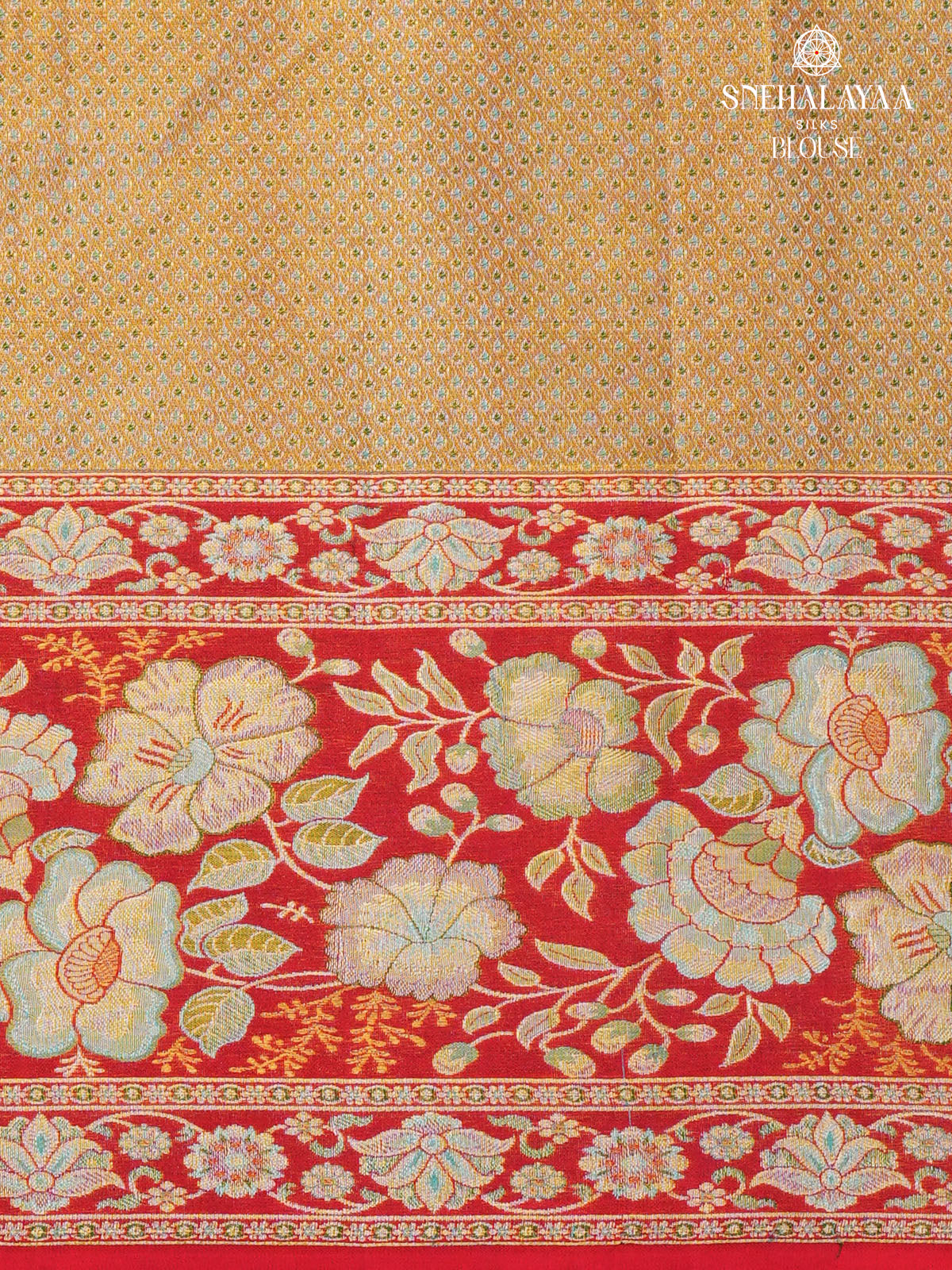 Golden Kanjivaram Tissue Silk Saree