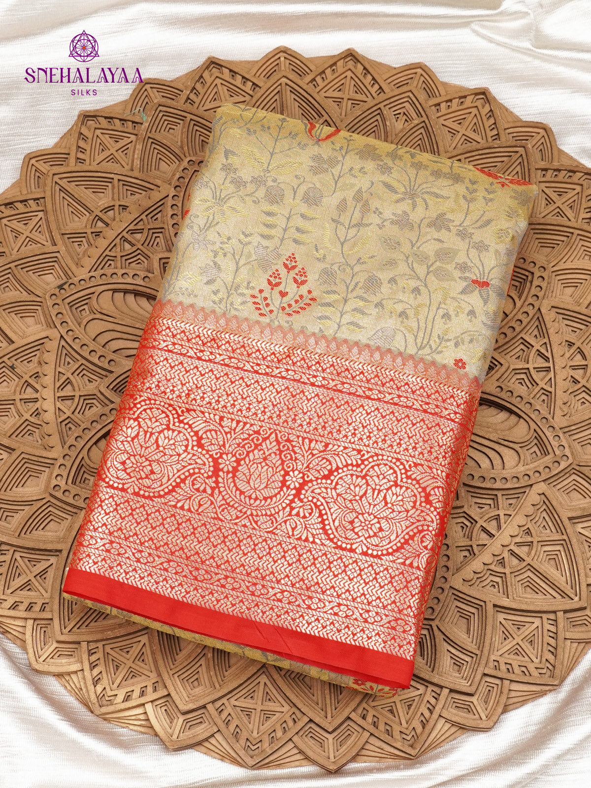 Golden Art Silk Saree