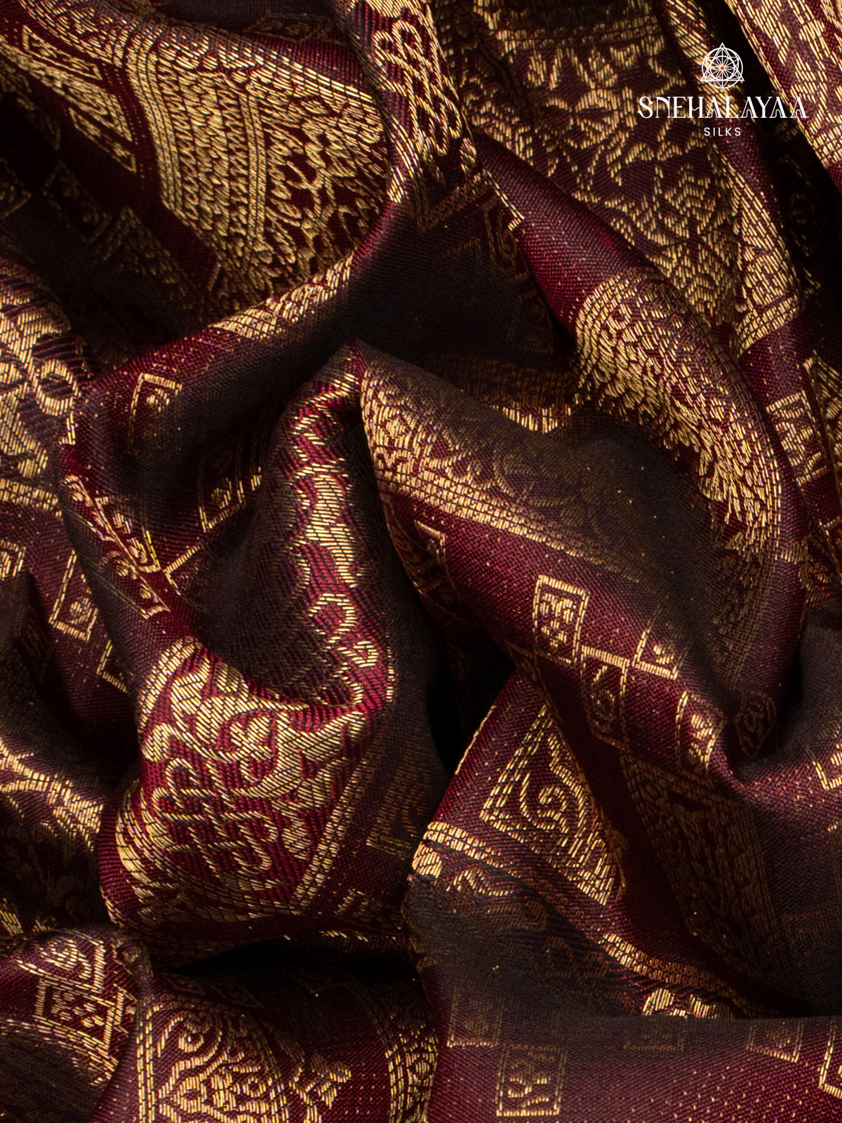 Brown Kanjivaram Silk Saree