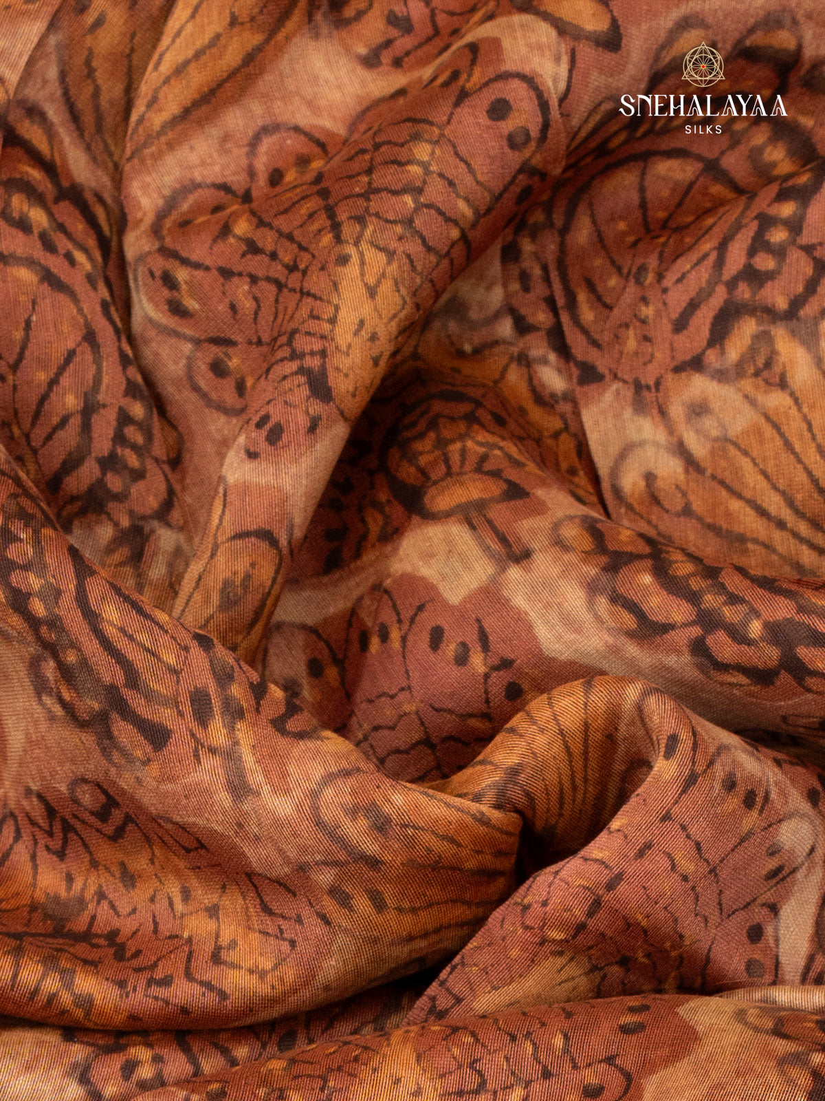 Brown Chanderi Saree