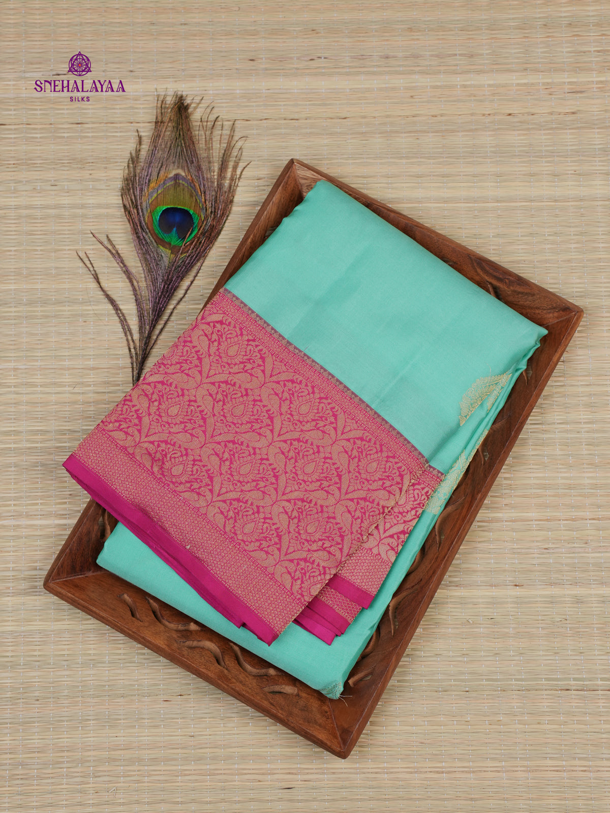 Sea Green Kanchivaram Silk Saree