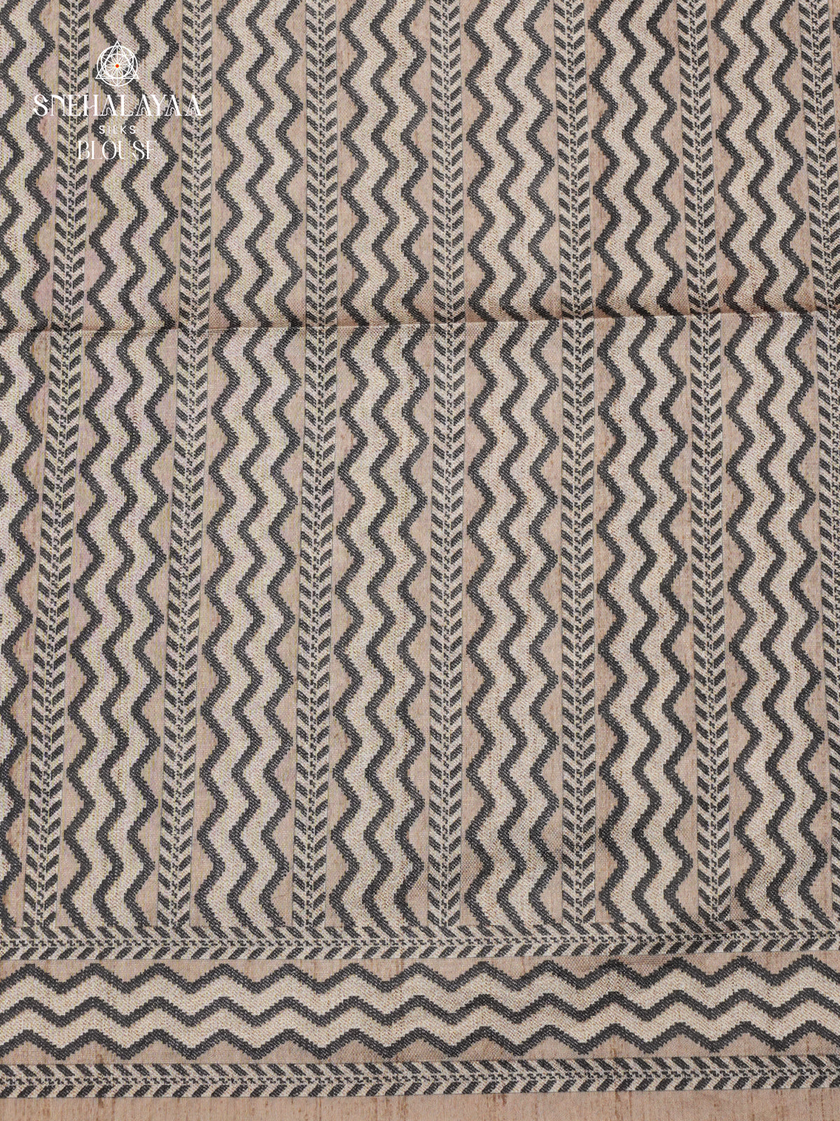 Grey Tussar Embroidery Saree