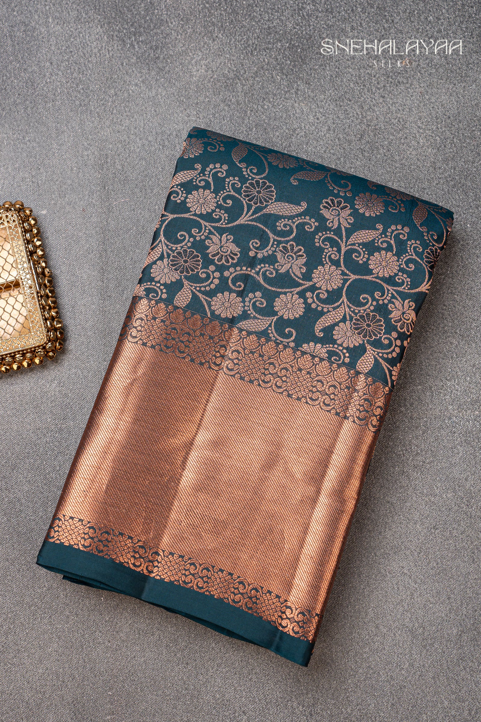 Dark Green Kancheevaram Silk Saree